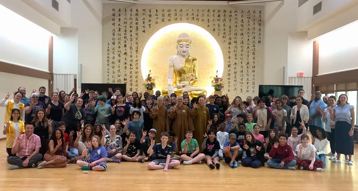 North Carolina Middle School Visits Fo Guang Shan NC to Experience Buddhist Culture and Life Wisdom