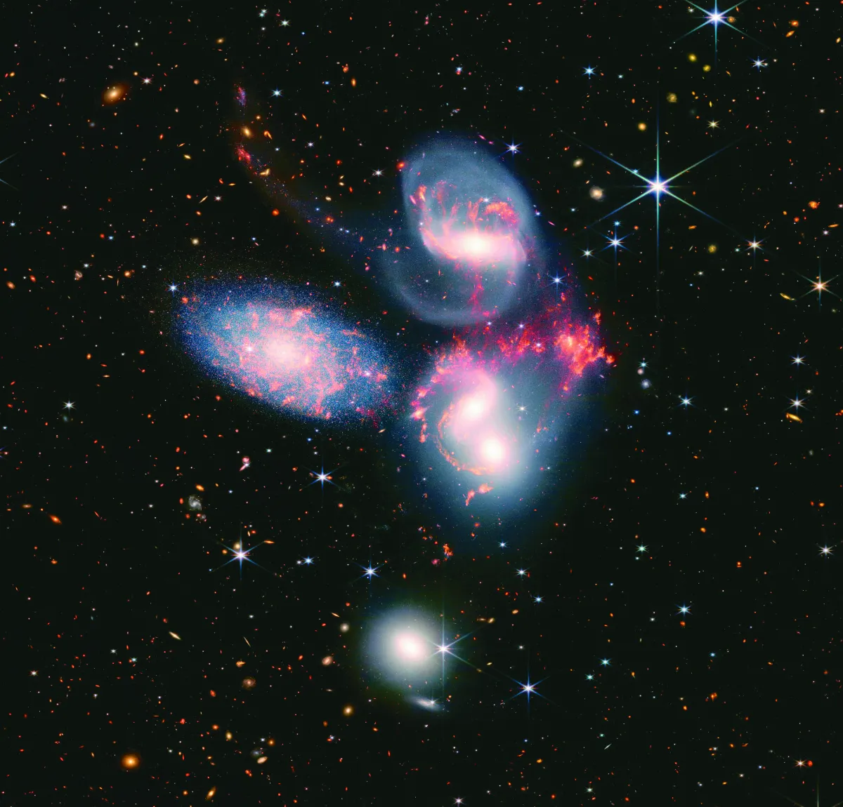 五重星系群碰撞 引發宇宙音爆