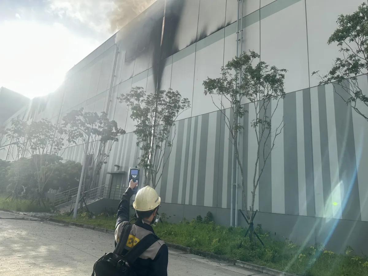 臨海工業區能源廠大火 空氣懸浮微粒飆高
