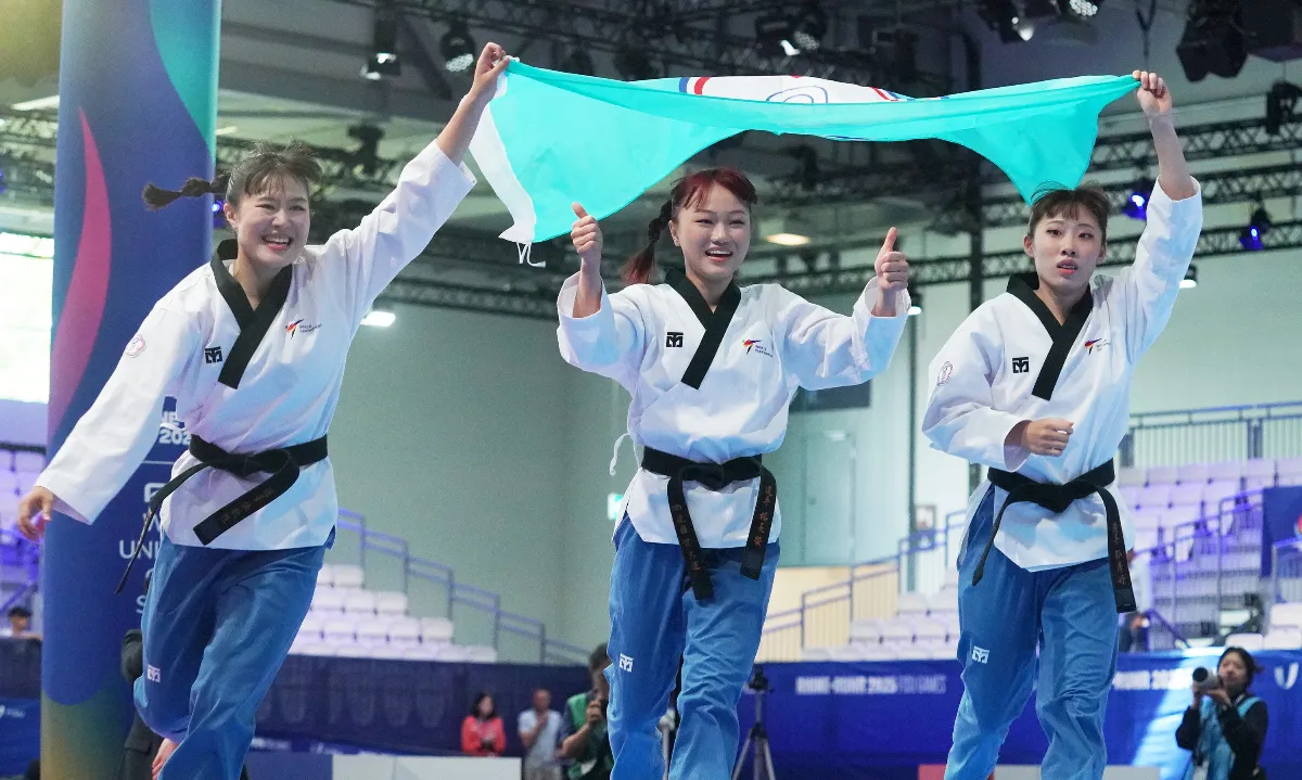 世大運／首牌出爐！ 跆拳道品勢女團摘首金寫歷史