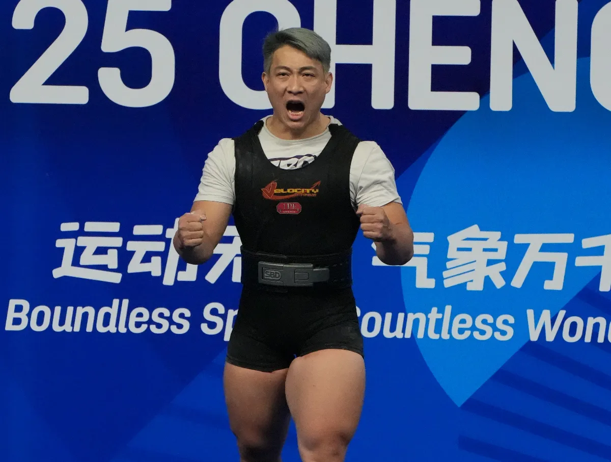 世運／單日雙金！ 江凱傑健力勇奪男選手首金