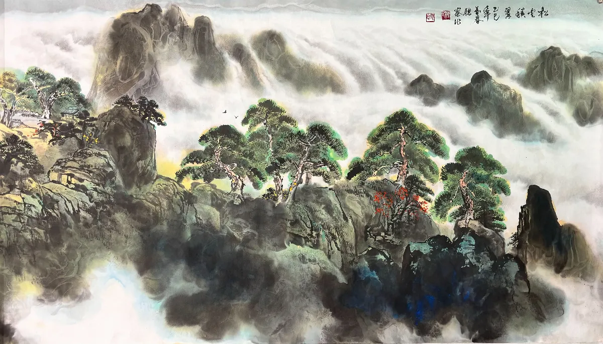 松雲畫會「默墨耘彩」 水墨展現在地情懷