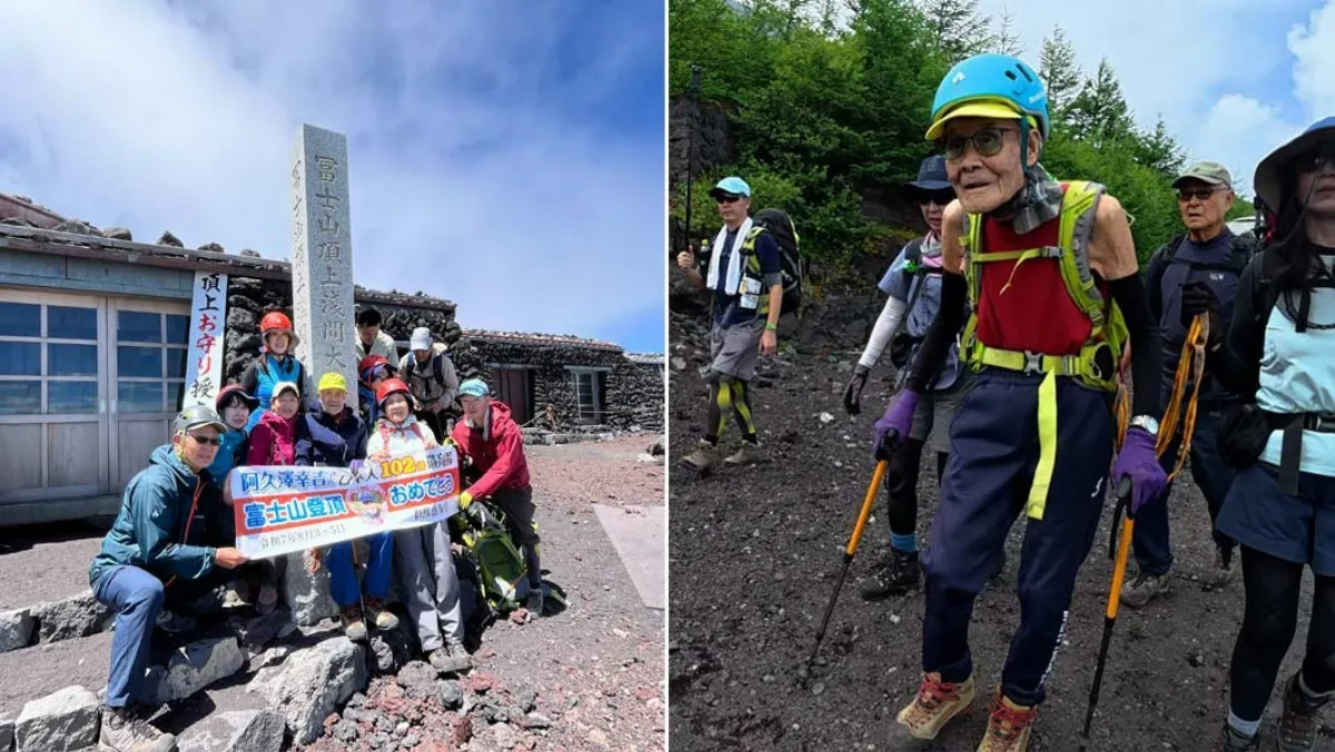 日本102歲人瑞登頂富士山 創最年長紀錄