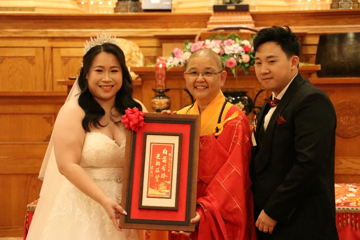 Triple Gem Blesses a Harmonious Union: Buddhist Wedding Unites Couple in Bodhi Companionship