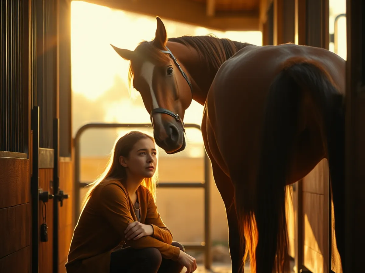 飼養員工作出錯被罵哭   馬兒主動靠近用頭安慰她