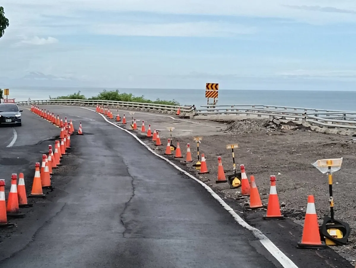 南迴公路413.8公里處路基塌陷 公路局嚴密監控