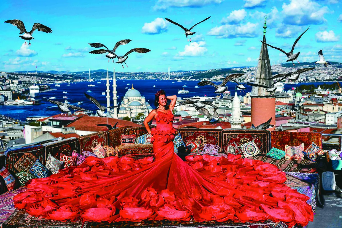 博斯普魯斯海峽 海鷗盤旋好風光