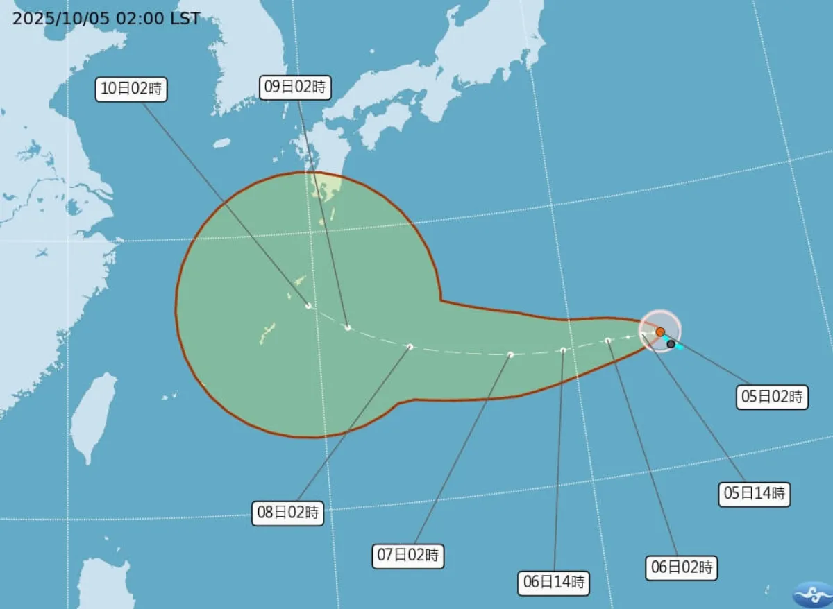 颱風哈隆生成 直接侵台機率低