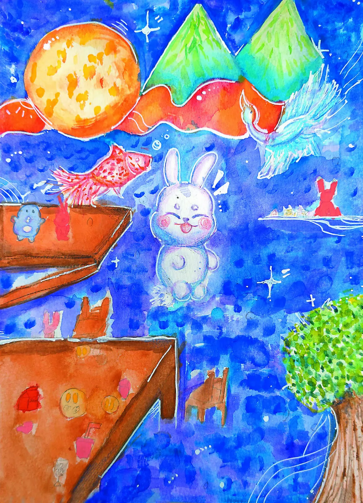 【快樂塗鴉簿】旖旎月色