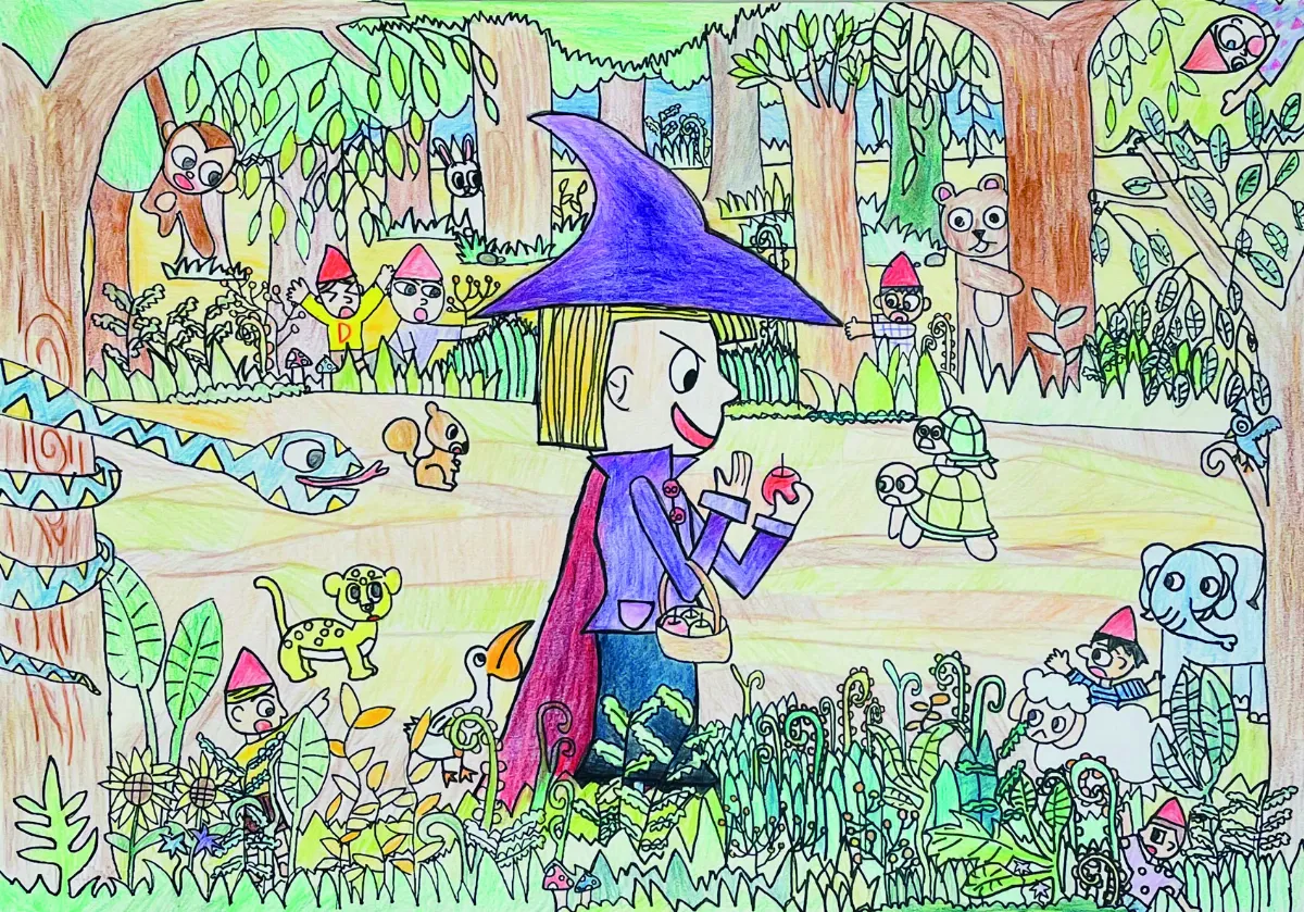 【快樂塗鴉簿】森林裡的女巫