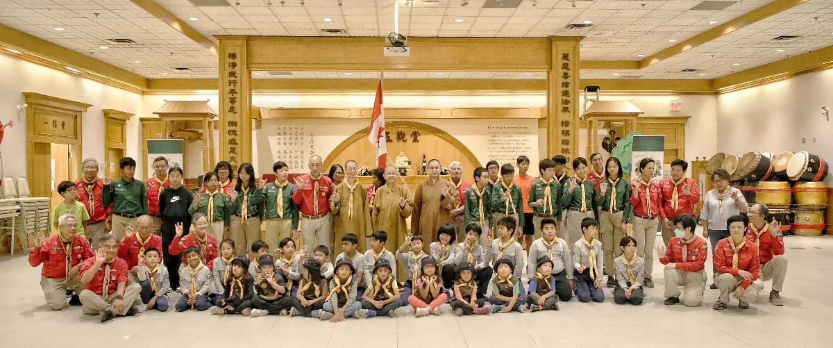 Toronto Buddha’s Light Scouts Pledge to Service and Goodness at Flag-Break Ceremony