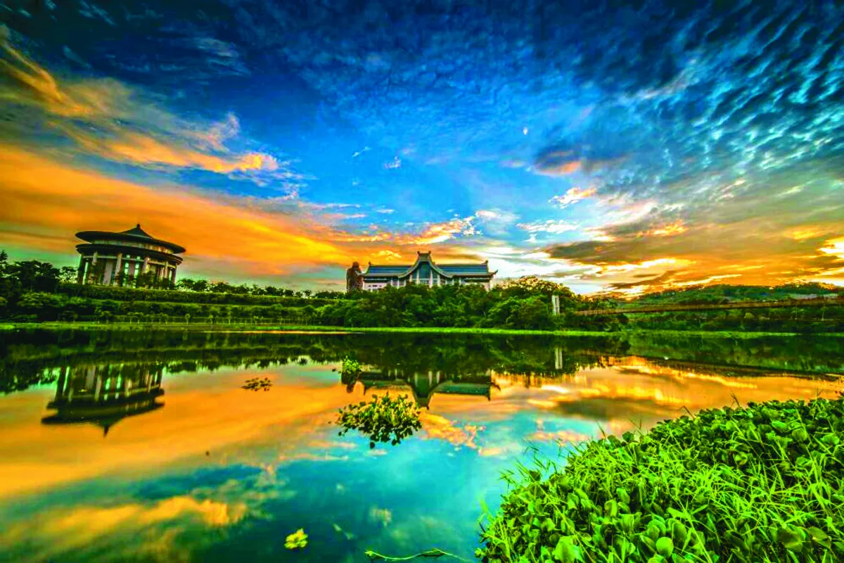 峨眉湖畔茶席 品茗賞美景