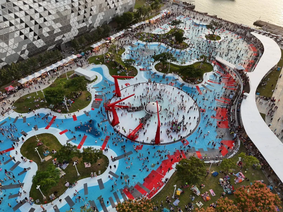 港灣親水新樂園 星光水岸公園從白天玩到日落