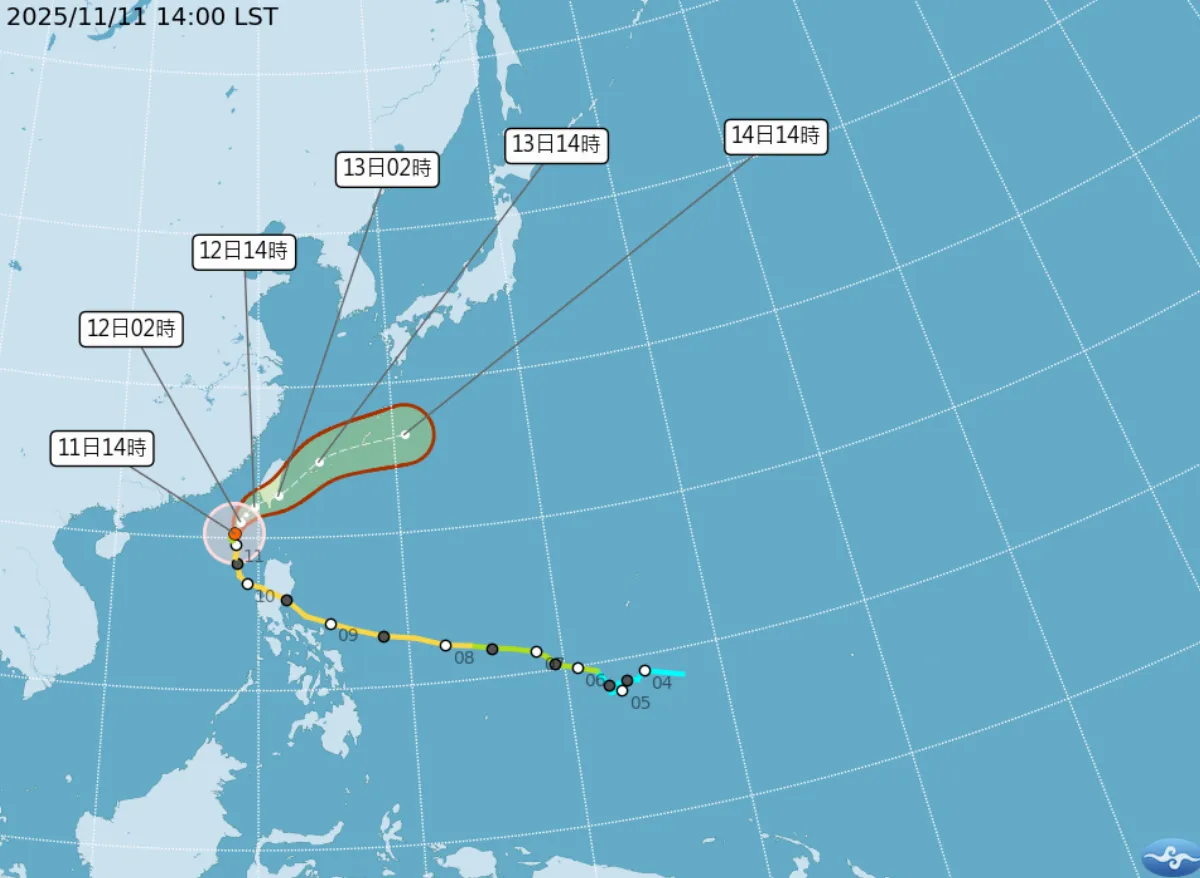 鳳凰颱風強度略減 若登陸將成史上第2個11月颱