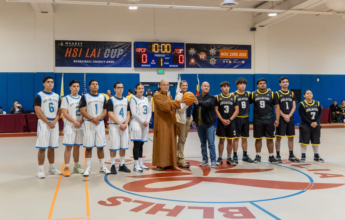 Loving-Kindness and Compassion Between Law Enforcement and Community: Hsi Lai Cup Charity Basketball Game Brings Holiday Warmth to Children