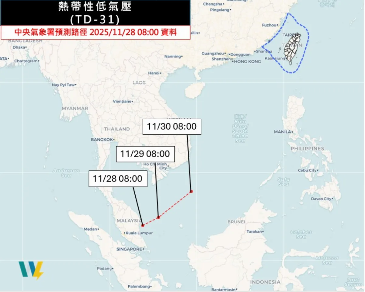 熱帶低壓從北印度洋跨界到南海 若成颱將是首例