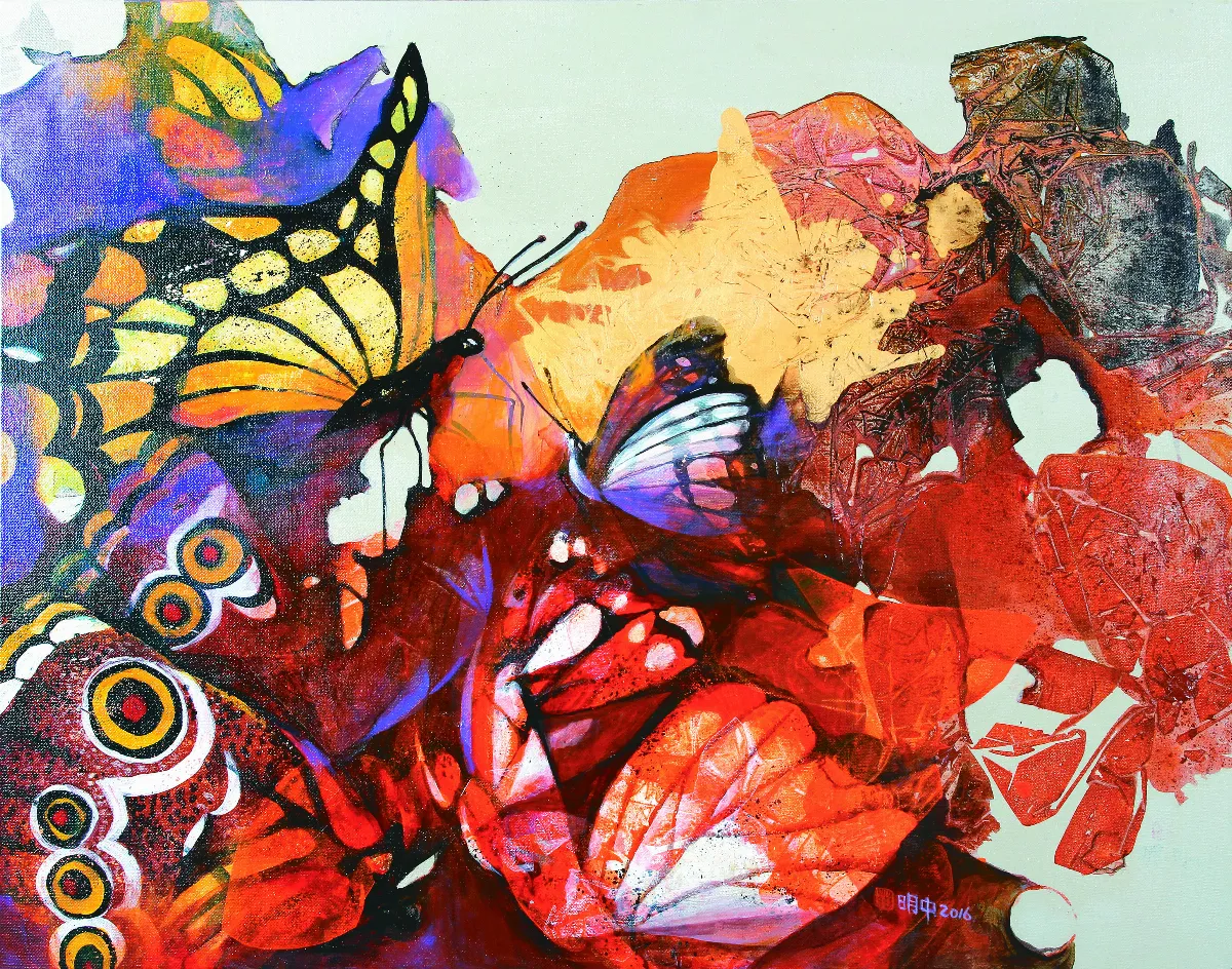 【海底射來的光──莊明中2025油畫創作展】蝶舞