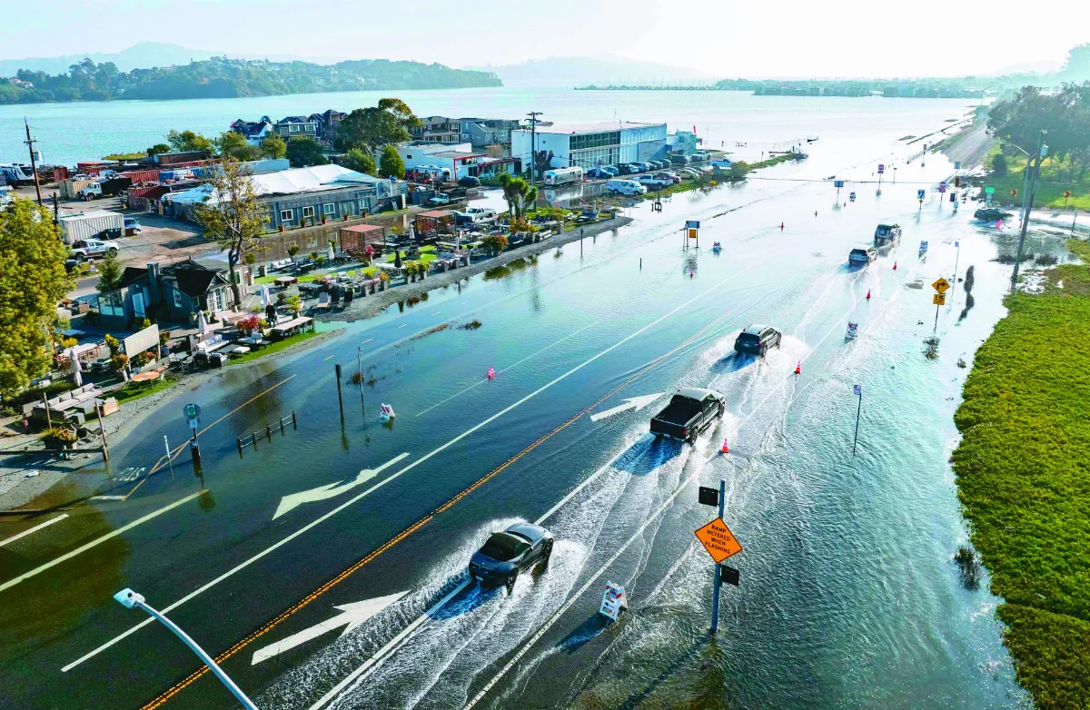 潮汐效應 加州車輛涉水行駛