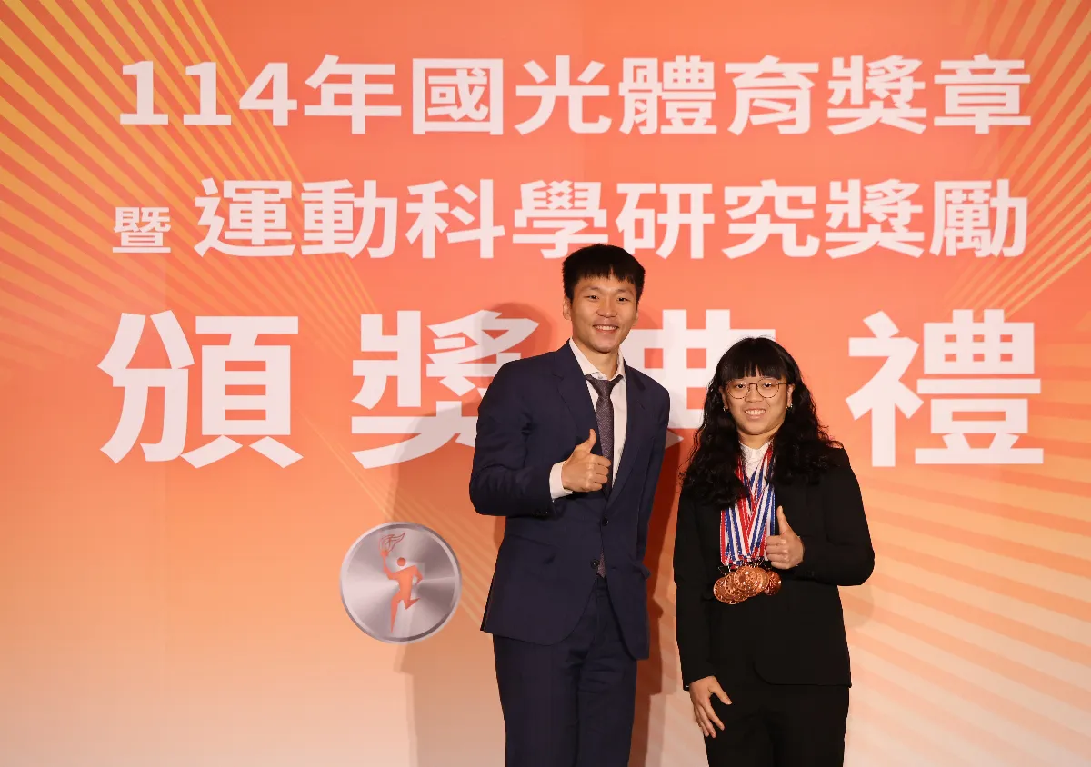 體壇／陳冠伶獲12面國光獎章 李洋：1年就超過我