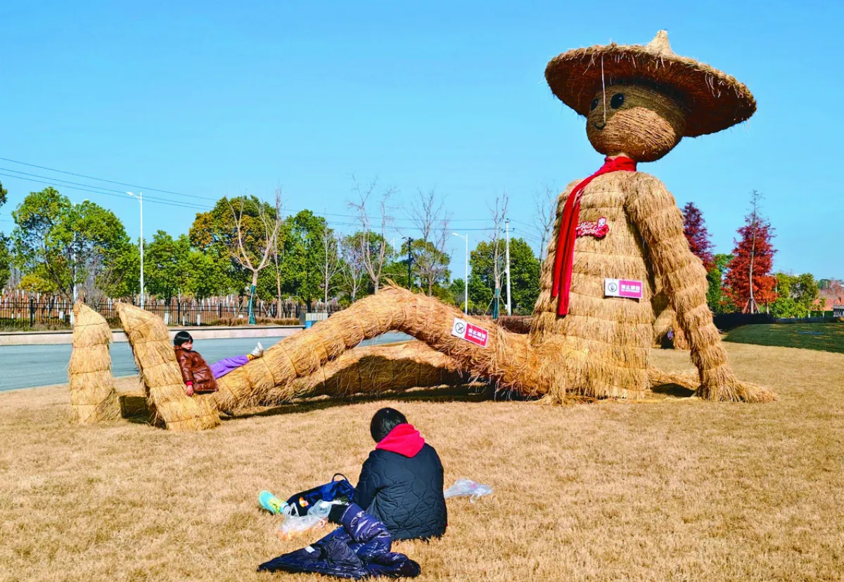 南昌珍奇植物園 冬日稻草人吸睛
