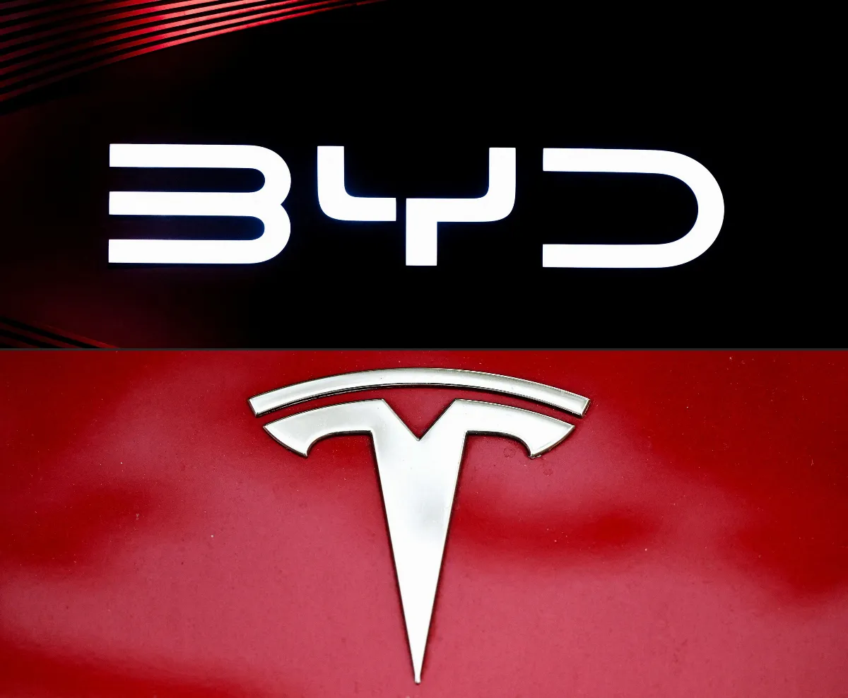 比亞迪首次超越特斯拉 成全球最大電動車銷售商