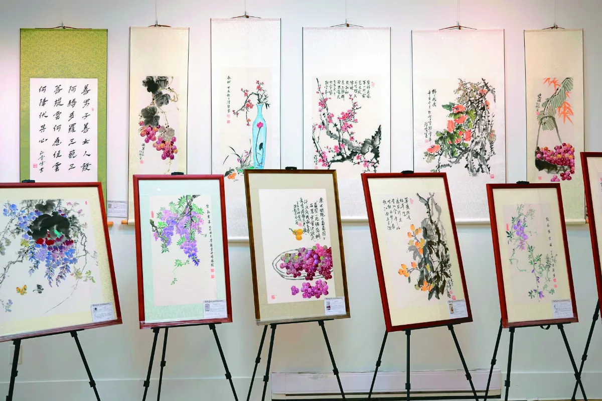 溫哥華慈善書畫展  藝術弘法廣結善緣