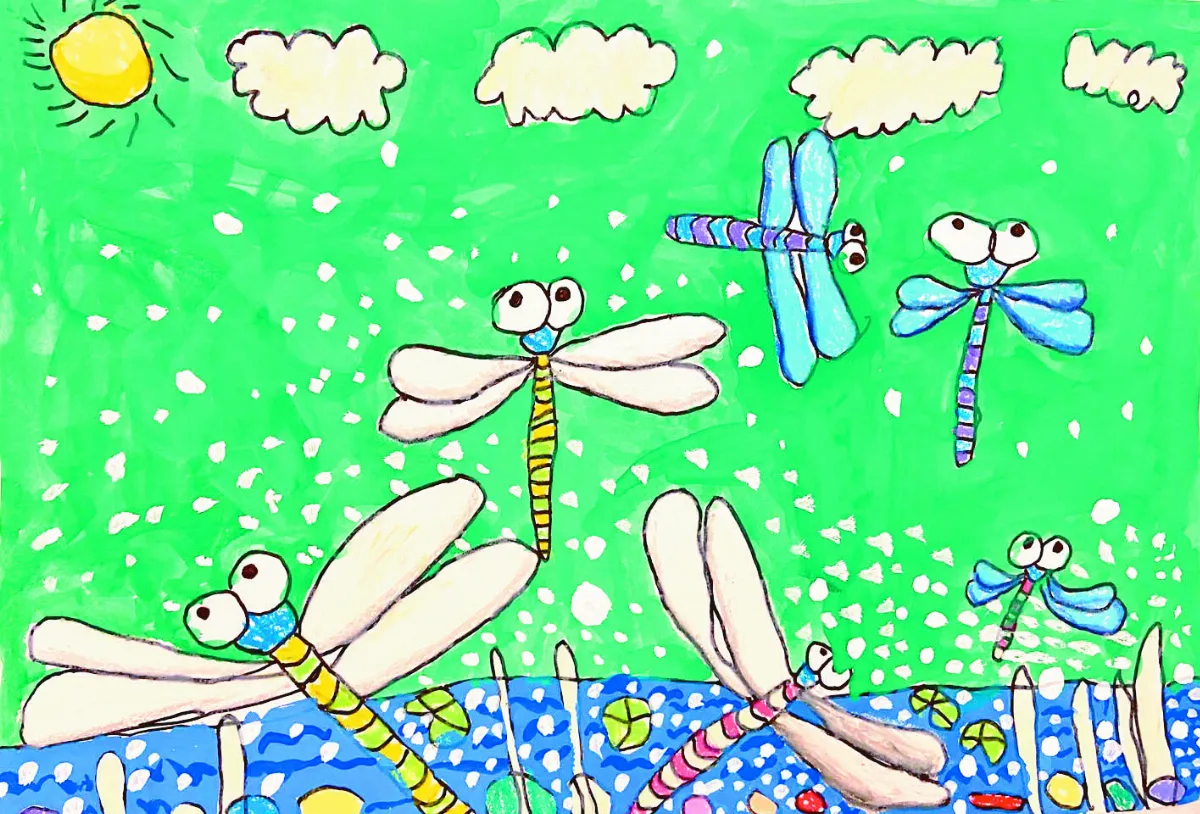 【快樂塗鴉簿】蜻蜓飛舞