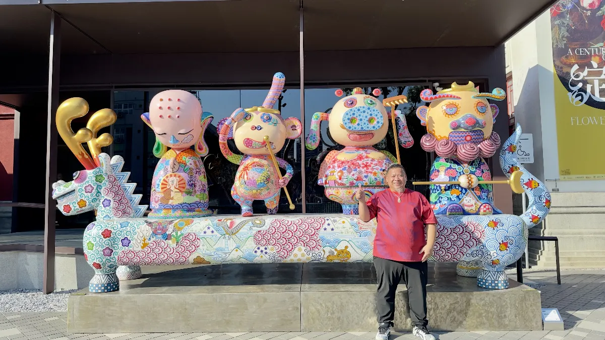 史博館戶外雕塑展 洪易「鏡花蟲洞宴」打造「星際動物派對」