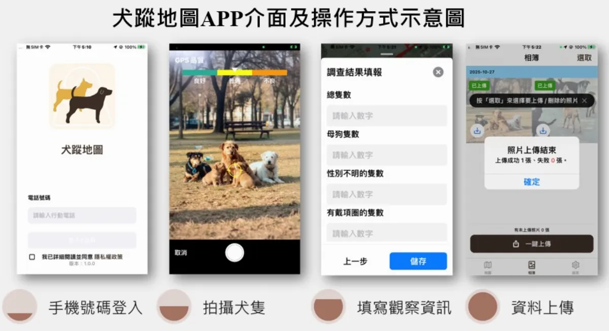 農業部推犬蹤地圖APP 邀民眾上傳遊蕩犬蹤跡
