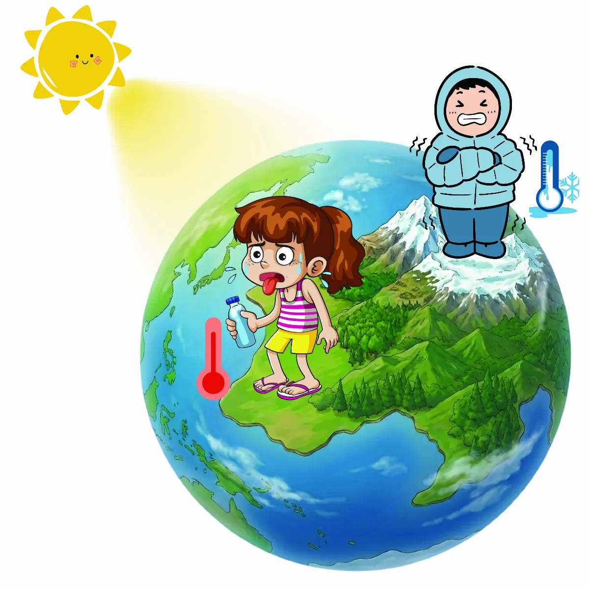山頂離太陽近 為何比較冷？