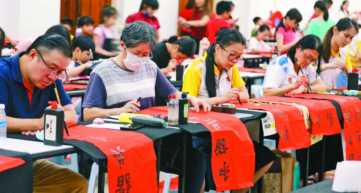 東禪寺揮毫迎新春 傳承中華文化