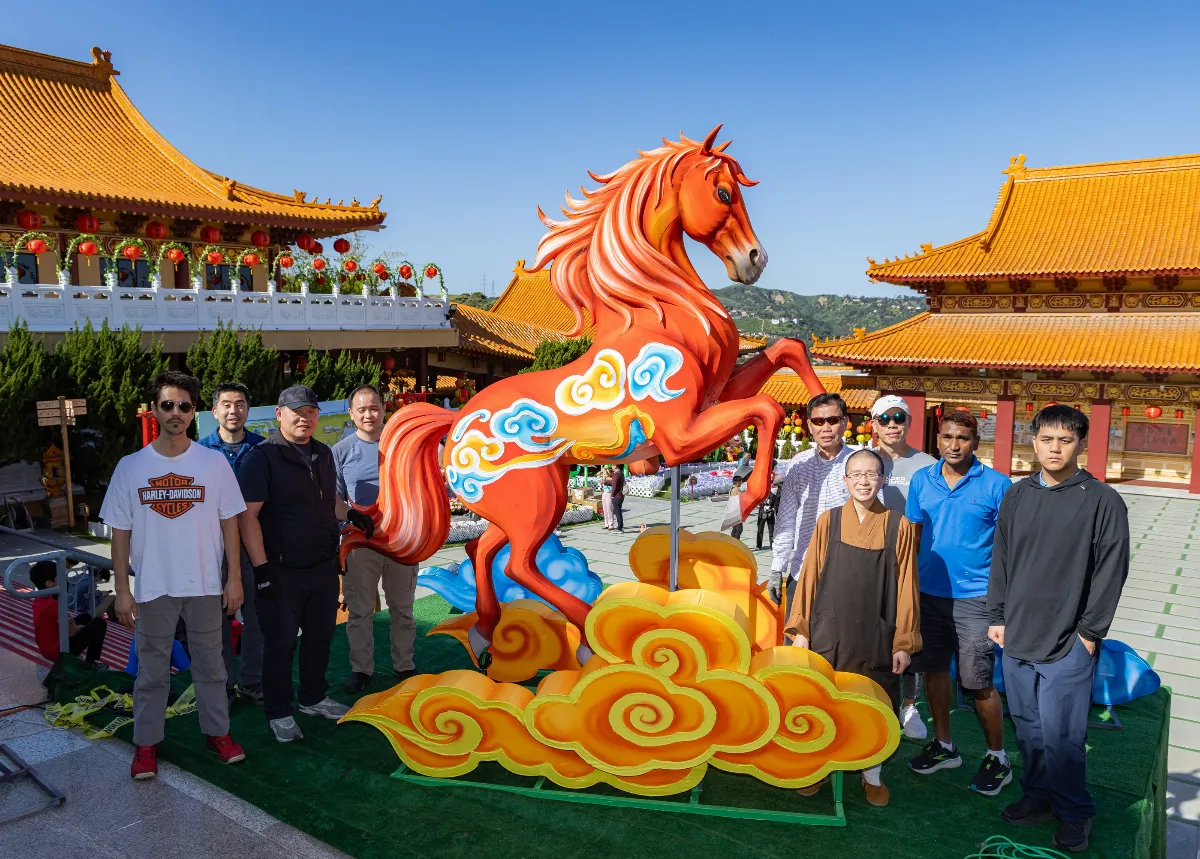 Day of Giving Volunteers Prepare Hsi Lai Temple for Lunar New Year, Celebrating Harmony and Shared Success