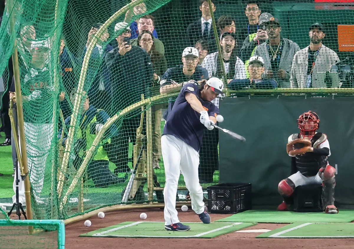 經典賽／大谷練打10度炸裂 屢屢直擊東蛋屋頂