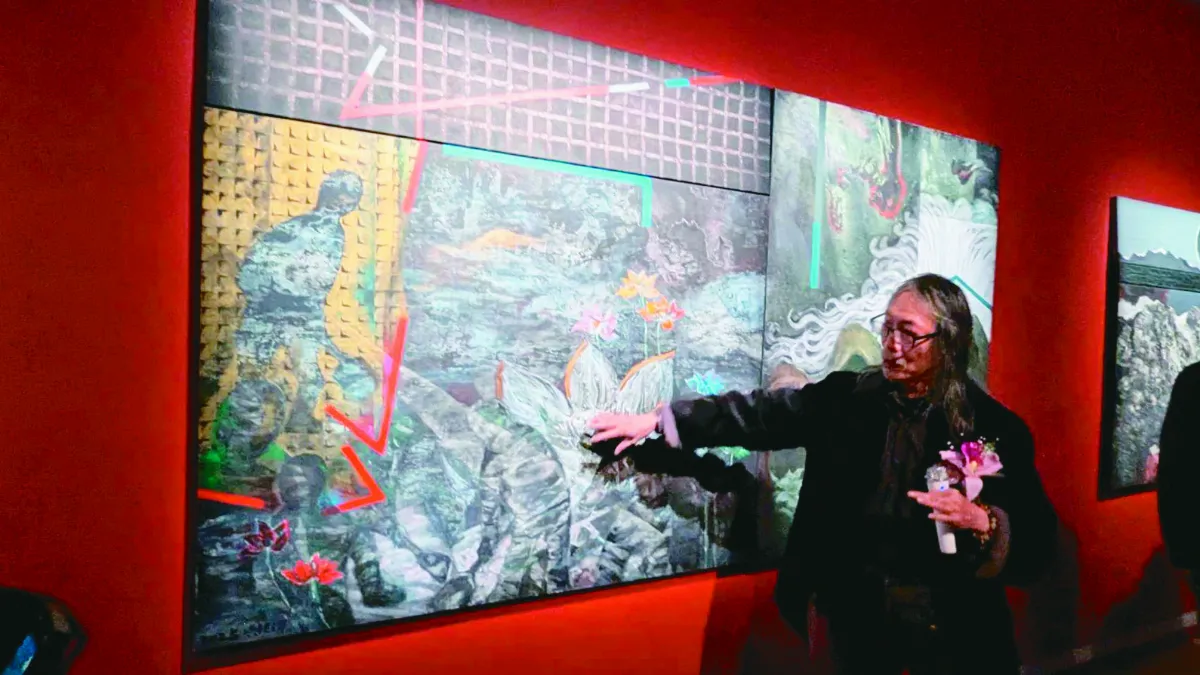 洪根深水墨創作展 鏟子超人入畫