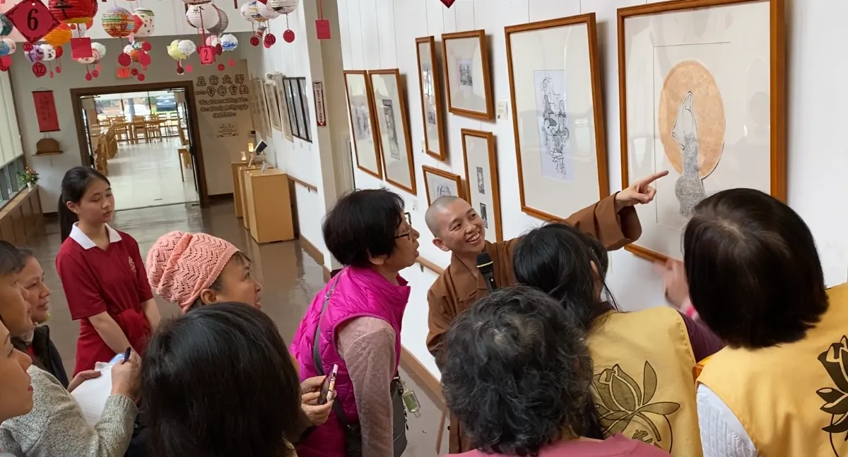 “Doodling Chan—Venerable Youji's Art Exhibition” Opens at Fo Guang Shan North Carolina, Sharing Peace and Wisdom Through Doodling Chan Creations