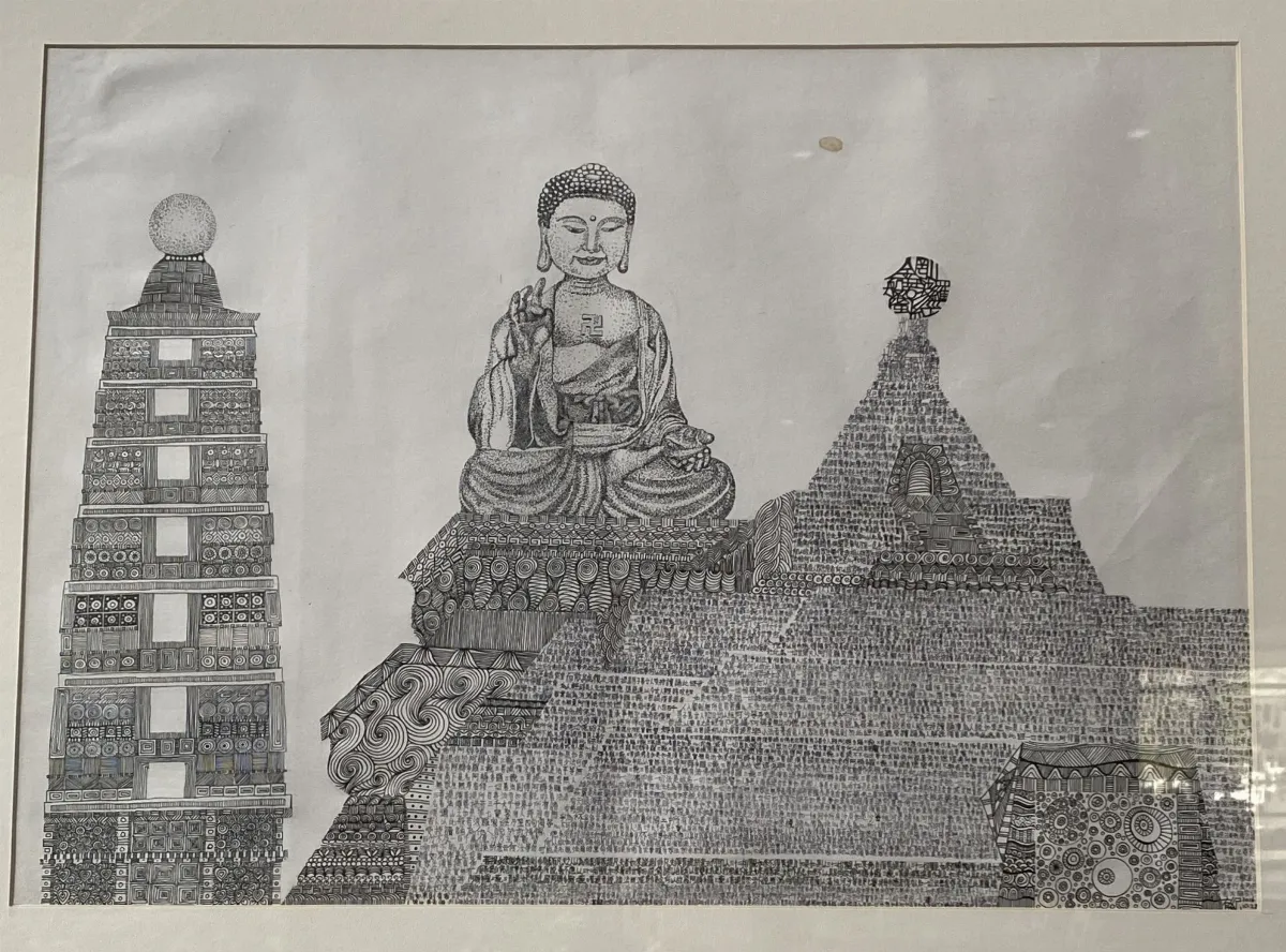 “Doodling Chan—Venerable Youji's Art Exhibition” Opens at Fo Guang Shan North Carolina, Sharing Peace and Wisdom Through Doodling Chan Creations