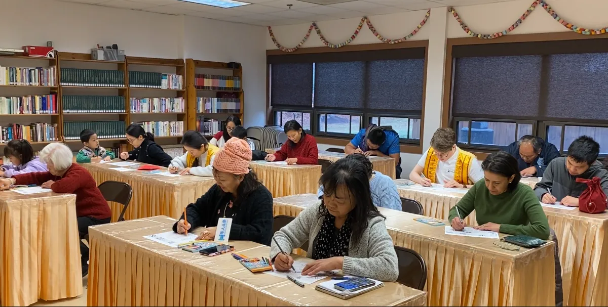 “Doodling Chan—Venerable Youji's Art Exhibition” Opens at Fo Guang Shan North Carolina, Sharing Peace and Wisdom Through Doodling Chan Creations