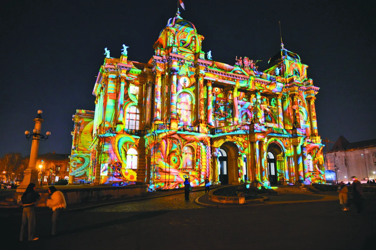 克羅埃西亞燈光節 七彩繽紛