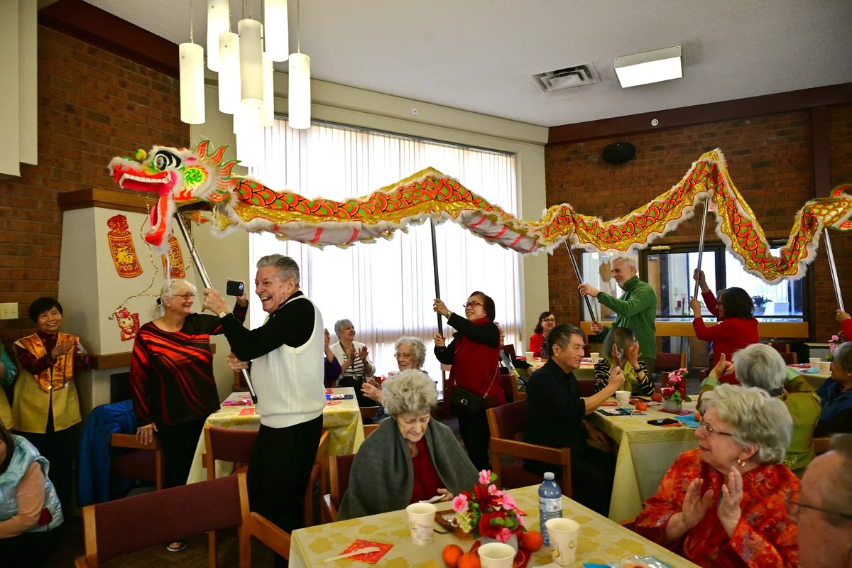Buddha’s Light Youth Bring Lion Dance and Lunar New Year Cheer to Toronto Seniors