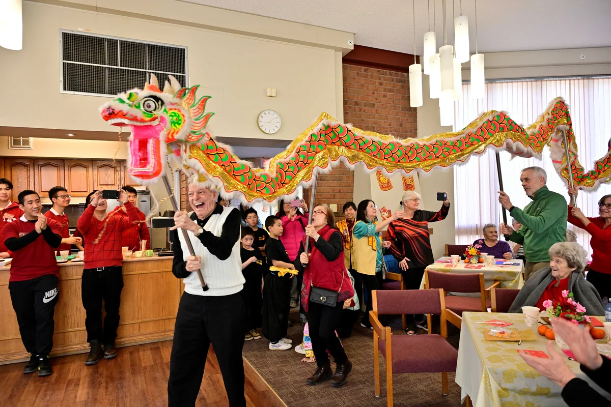 Buddha’s Light Youth Bring Lion Dance and Lunar New Year Cheer to Toronto Seniors