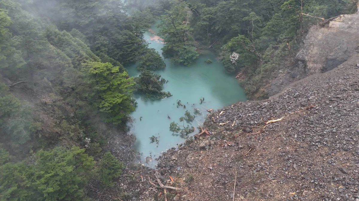 合歡溪上游形成堰塞湖 登山民眾暫勿入溪床