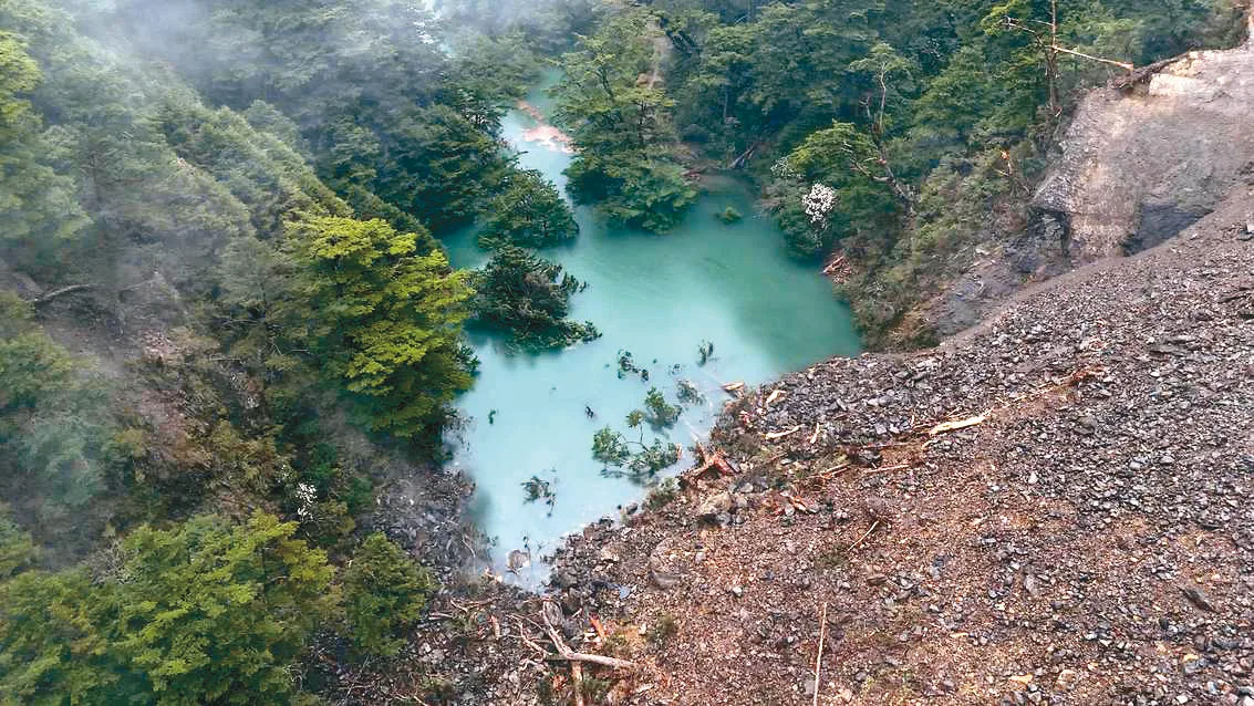 清明豪雨 合歡溪出現新堰塞湖