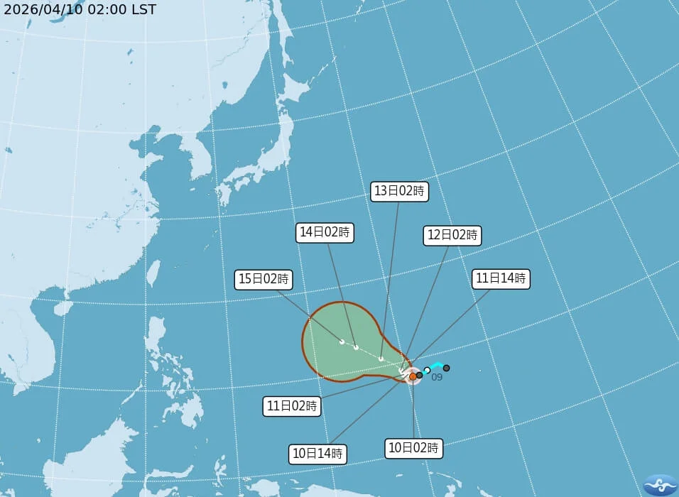 4月颱辛樂克生成 對台灣無直接影響
