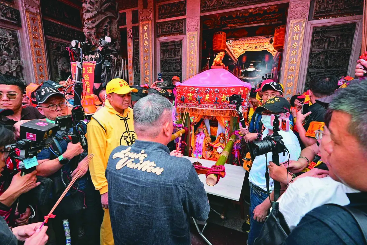 白沙屯媽停駕鎮瀾宮 罕見四媽會
