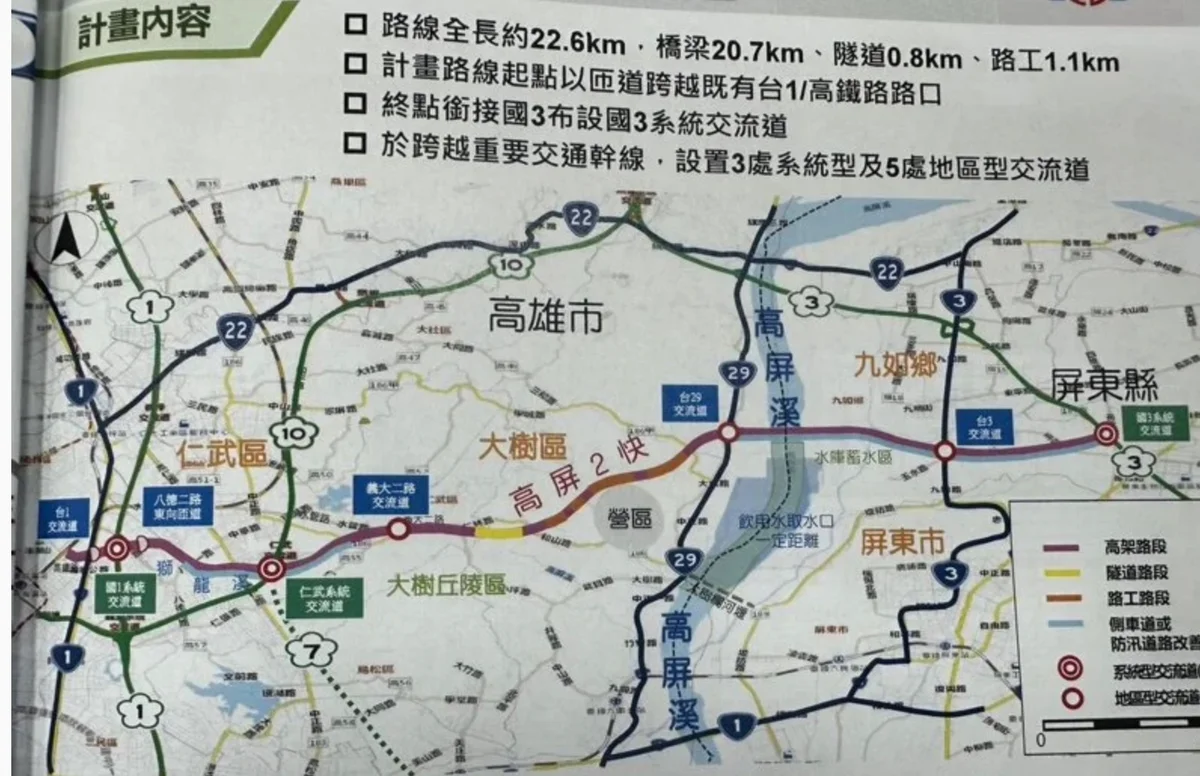 高屏二快屏東端9月動土 鄉長揭九如至左營20分鐘