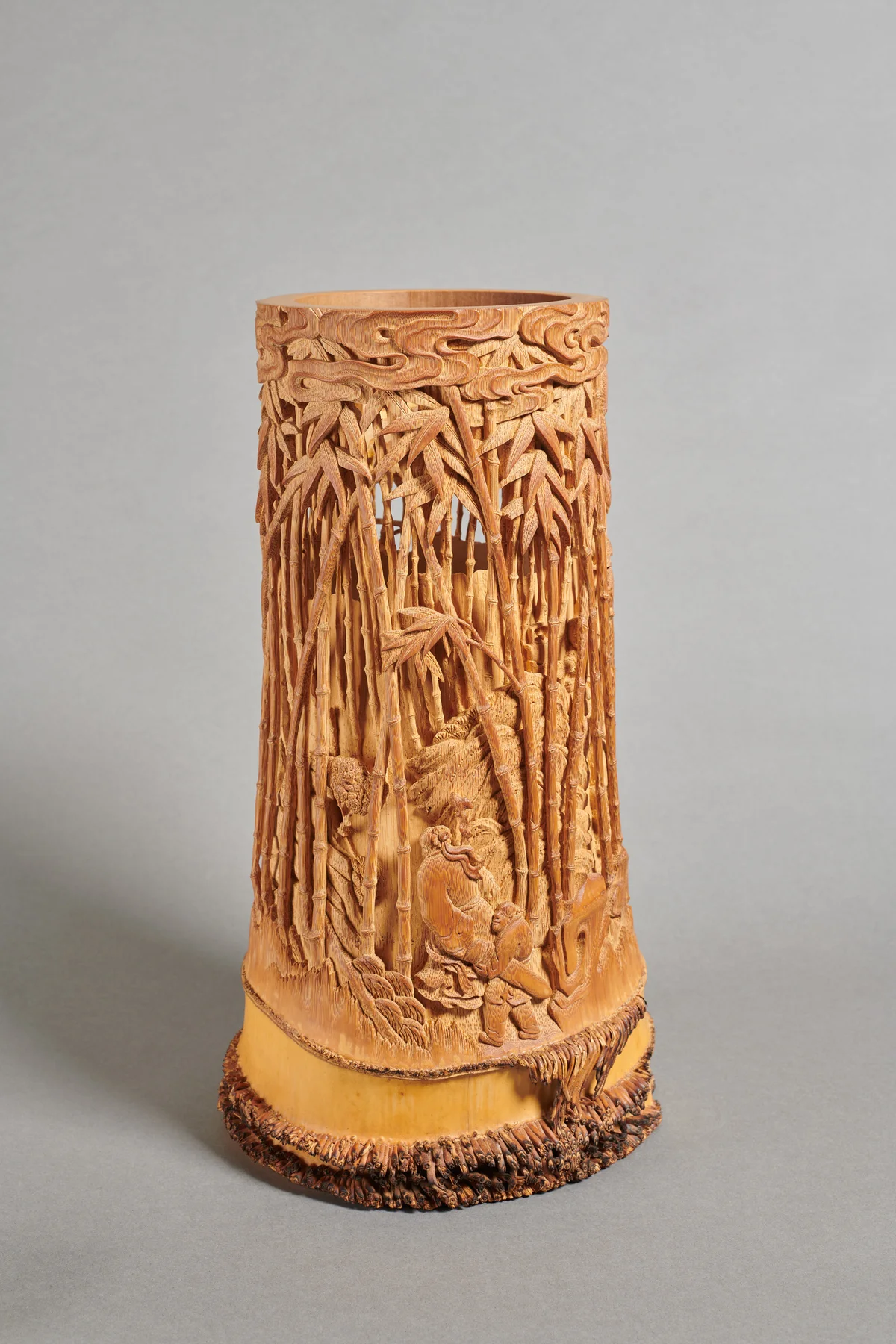竹雕保存者「陳春明紀念展」 〈竹林七賢〉展現刀工生命力