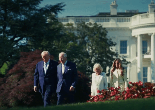  影／英王訪美國抵達白宮 與川普會面氣氛融洽